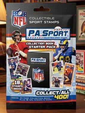 Stamps 🩷 New P.A. Sports NFL Collectible Sports Collection Book Starter Pack